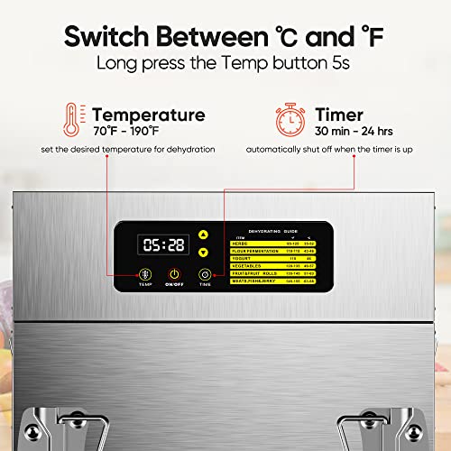ROVRAk 16-Tray Food Dehydrator with Timer & Overheat Protection