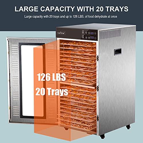 2000W NutriChef Electric Food Dehydrator - Multi-Tier Dryer
