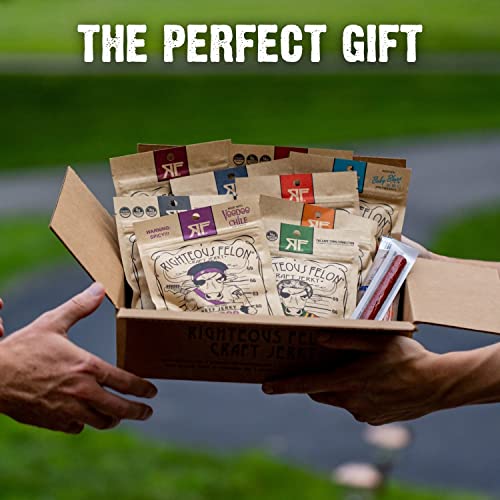 Righteous Felon Beef Jerky Variety Pack - 8 Snacks
