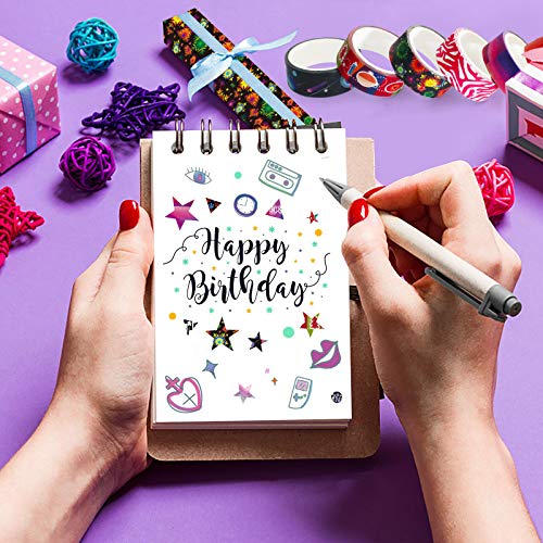 40 Rolls Washi Tape Set - Colorful DIY Crafting Tape