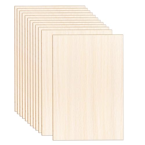 12 Pack Basswood Sheets for DIY Crafts and Models