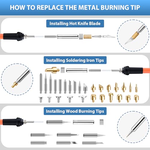 130pcs Wood Burning Pen Tool Set for Adults