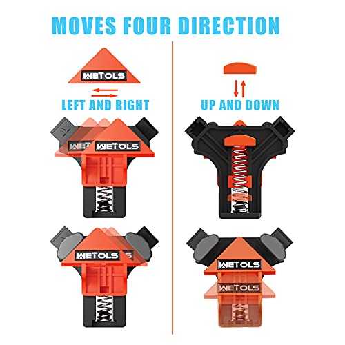 WETOLS 90 Degree Right Angle Woodworking Corner Clamp