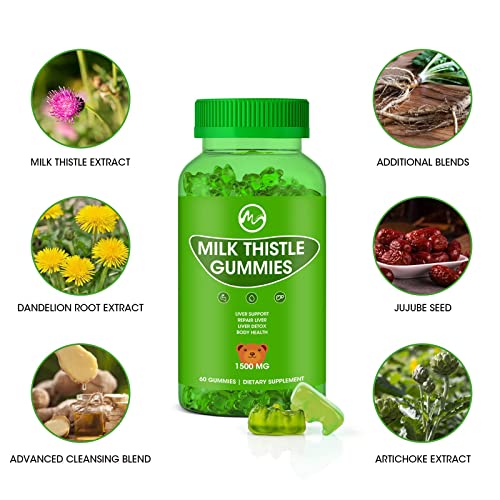 Organic Milk Thistle Gummies for Liver Health - 60ct