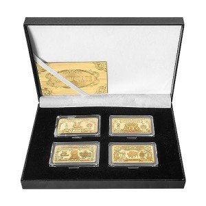 4-Piece US Challenge Gold-Plated Coin Set
