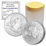 10x 1 oz Canadian Silver Maple Leaf Coins 2023