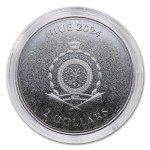 2024 1 oz Niue Silver Bitcoin Coin in Capsule