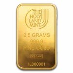2.5g Gold Bar - Dove of Peace Design