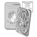 10 oz Silver Bars Perth Mint Dragon Series