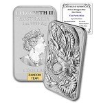 10 oz Silver Bars - Perth Mint Dragon Series