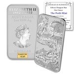 20 oz Australia Dragon Silver Rectangular Bars Set