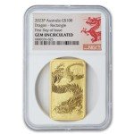 2023 1 oz Australian Gold Dragon Bar NGC