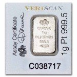 PAMP Suisse 1g Platinum Bar - Lady Fortuna