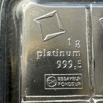 1g Valcambi Suisse Platinum Bar - .9995 Fine