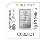 PAMP Suisse Platinum Bar 1g Fortuna Design