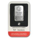 Engelhard 1 oz Platinum Bar in Assay