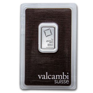 5 Gram Valcambi Platinum Bar - Assay Included