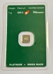 1 Gram Argor Heraeus Platinum Bar - Certified