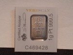 1g PAMP Suisse Platinum Fortuna Coin 999.5