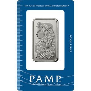1 oz. PAMP Suisse Platinum Bar - Fortuna