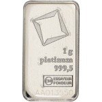 1g Valcambi Suisse Platinum Bar - 999.5 Fine