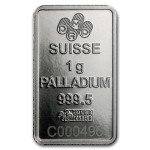 PAMP Suisse 1g Palladium Bar in Assay Card