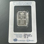 10g PAMP Suisse Palladium Bar - Lady Fortuna