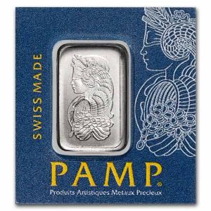 PAMP Suisse 1g Platinum Bar - Lady Fortuna