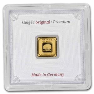 1g Gold Bar - Geiger Edelmetalle with Assay