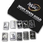 10 One Gram .999 Silver Bars in Jewelry Pouch