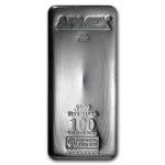 100 oz Silver Bar - Random Brand - 999 Fine