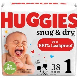 Huggies Size 1 Snug & Dry Diapers, 38 Count