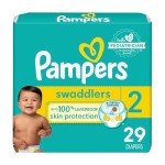 Pampers Swaddlers Size 2 Baby Diapers, 29 Count
