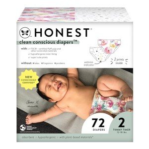 Honest Company Plant-Based Diapers, Size 2 (72 Count)
