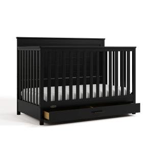 Convertible 5-in-1 Baby-to-Toddler Bed with Drawer