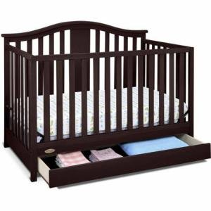 Convertible 4-in-1 Baby-to-Toddler Bed with Drawer