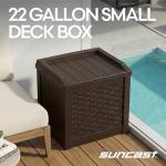 Suncast 22 Gallon Resin Storage Seat, Java Color