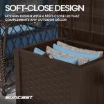 Suncast 22 Gallon Resin Storage Seat, Java Color