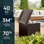 Suncast 22 Gallon Resin Storage Seat, Java Color