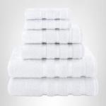 Luxury 6-Piece Cotton Towel Set in White