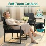 3-Piece Outdoor Rattan Bistro Furniture Set