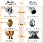 Set of 3 Vintage Brass Candle Holders