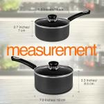 Utopia Kitchen Nonstick Saucepan Set - 1 Quart and 2 Quart multipurpose pots