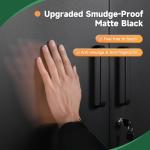 Letaya Tall Metal Storage Cabinet with Lock - Black