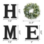 Rustic Wood Home Sign with Eucalyptus Wreath