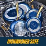 Gotham Steel Ceramic 12 Pc Cookware Set - Cream Navy