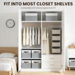 4 Pack Large Fabric Storage Baskets with Handles