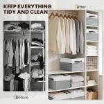 4 Pack Large Fabric Storage Baskets with Handles