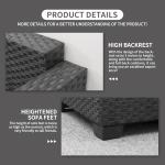 Peacock Blue 6-Piece Rattan Patio Furniture Set