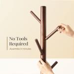 Pipishell Wooden Coat Rack with 8 Hooks